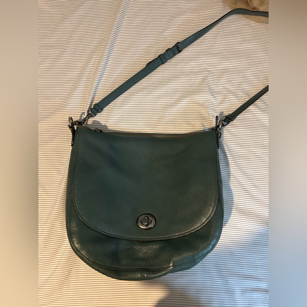 Coach Turnlock Hobo Bag In Green